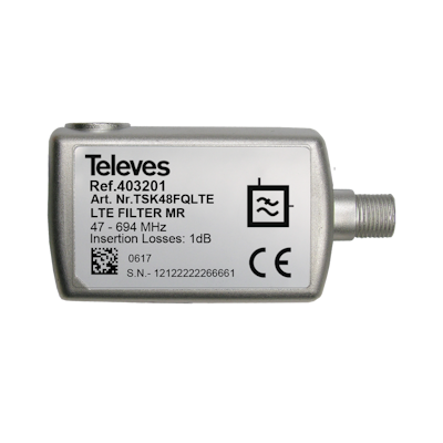 Televés TSK48FQLTE LTE/4G/GSM filter mot störningar 694Mhz