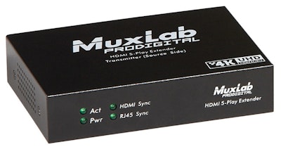 Muxlab HDMI sändare, 4Play, Ethernet, RS232, 100m