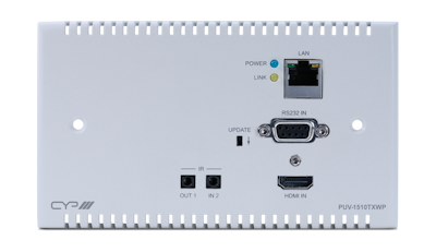 CYP/// Full HDBaseT sändare för väggmontering, 4K, HDCP2.2, PoH, IR, LAN