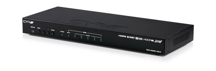 HDMI - HDBaseT Lite splitter, 1:4+1, AVLC, Audio De-embedd