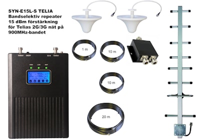 MobilePartners Paket för Telia +15dBm med två inomhusantenner 900Mhz