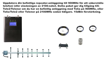 MobilePartners Plus två operatör, 900Mhz Tele2/Telenor 15dBm paket