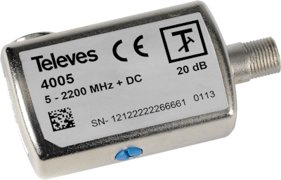 Televes Dämpsats 0-20 db f-kontakt, även satellit DC-Pass
