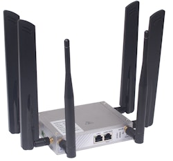 Industrirouter med 5G/4G redundans, wifi  och 4 LAN portar