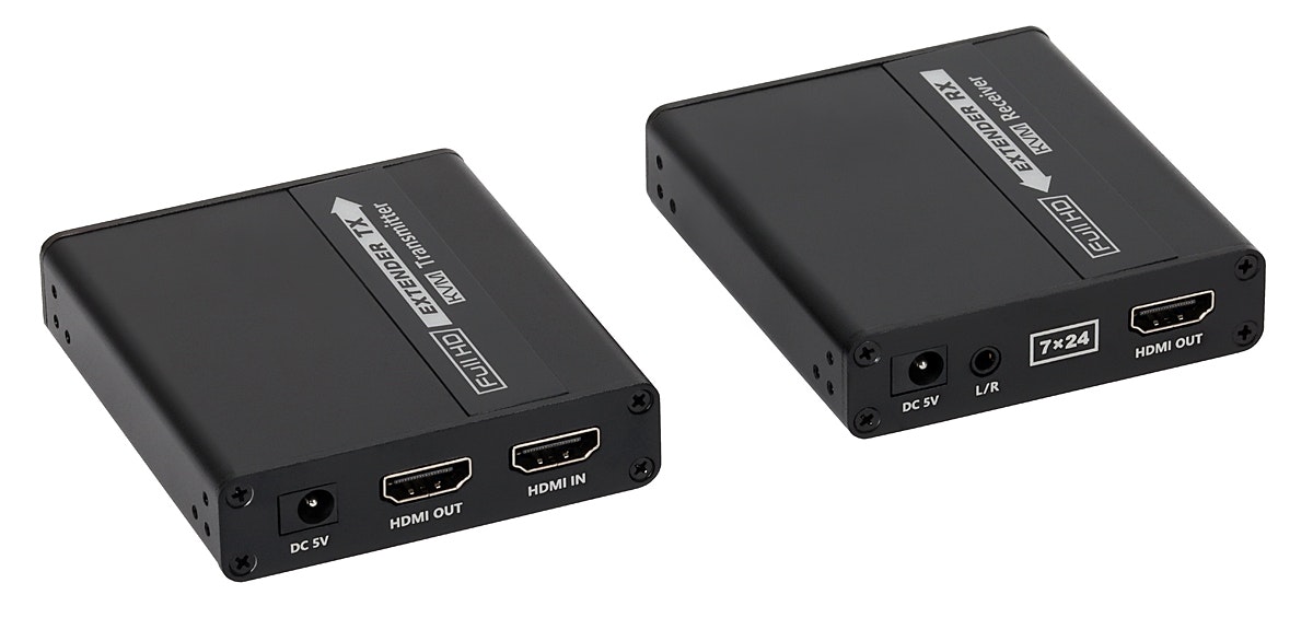 HDMI / USB KVM Extender över Cat-kabel 70m Bypass
