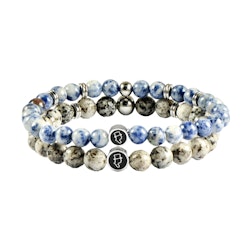 Mix & Match - Heaven 6mm | Dubbel Läder | Stone 8mm