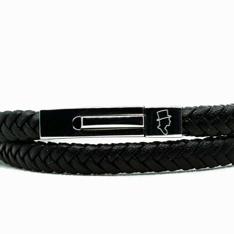 Black Double Leather