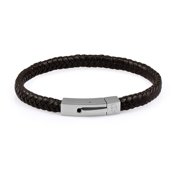 Läderarmband Singel Svart