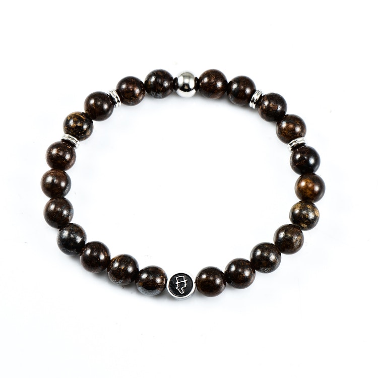 Gemstone bracelet 8mm Dark Wood