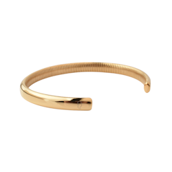 Steel bracelet 6.5mm Gold Ribbed