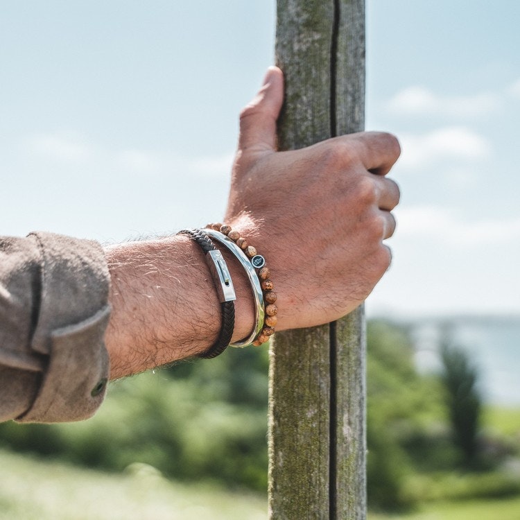 Leather bracelet Single Brown