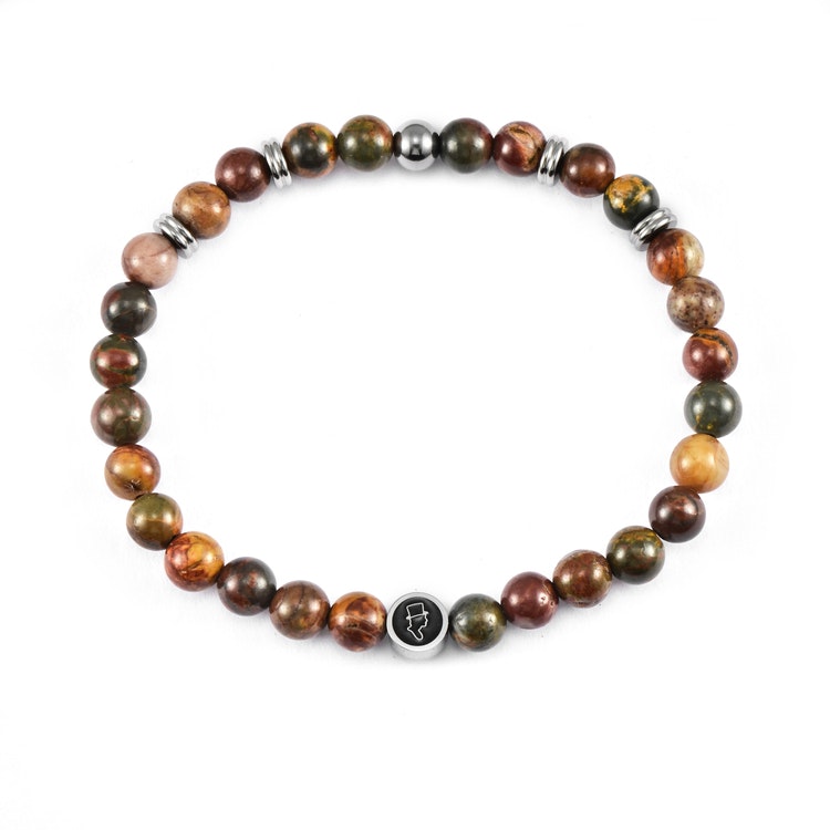 Gemstone bracelet 6mm Picasso