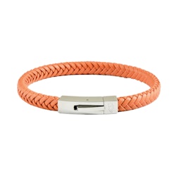 Leather bracelet Single Orange
