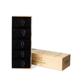 5-Pack Black Bamboo Socks