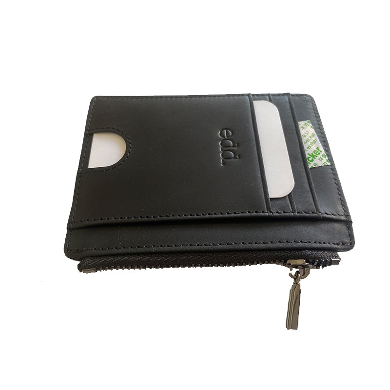 Card Holder Zipper Black