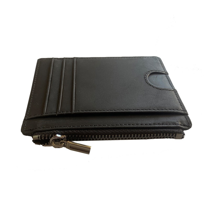 Card Holder Zipper Black