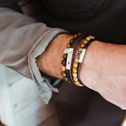 Leather bracelet Single Brown