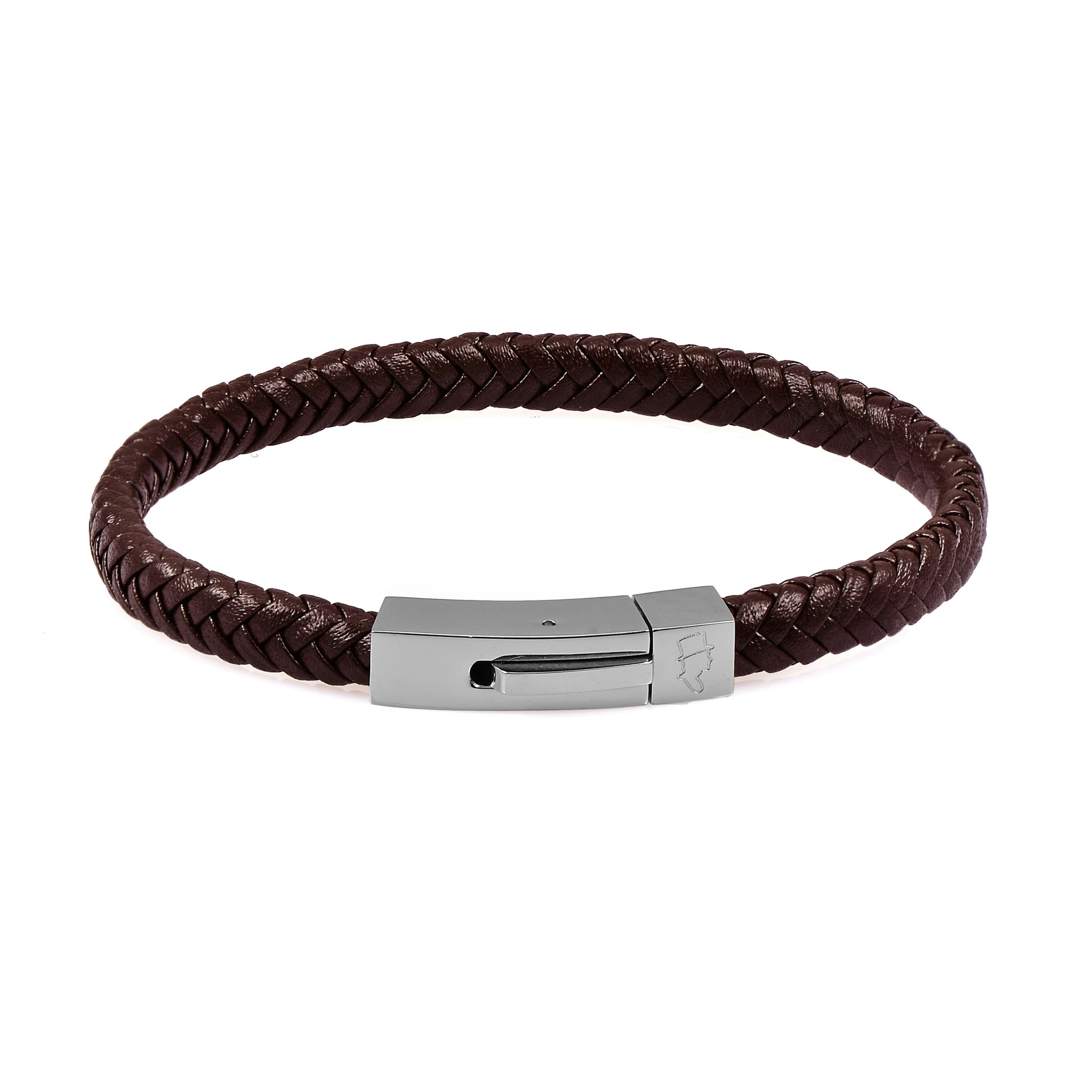 Läderarmband Singel Brun