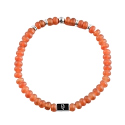 Gemstone bracelet 6mm Oval Orange