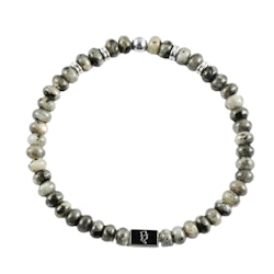 Gemstone bracelet 6mm Oval Grey