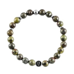 Gemstone bracelet 8mm Moss