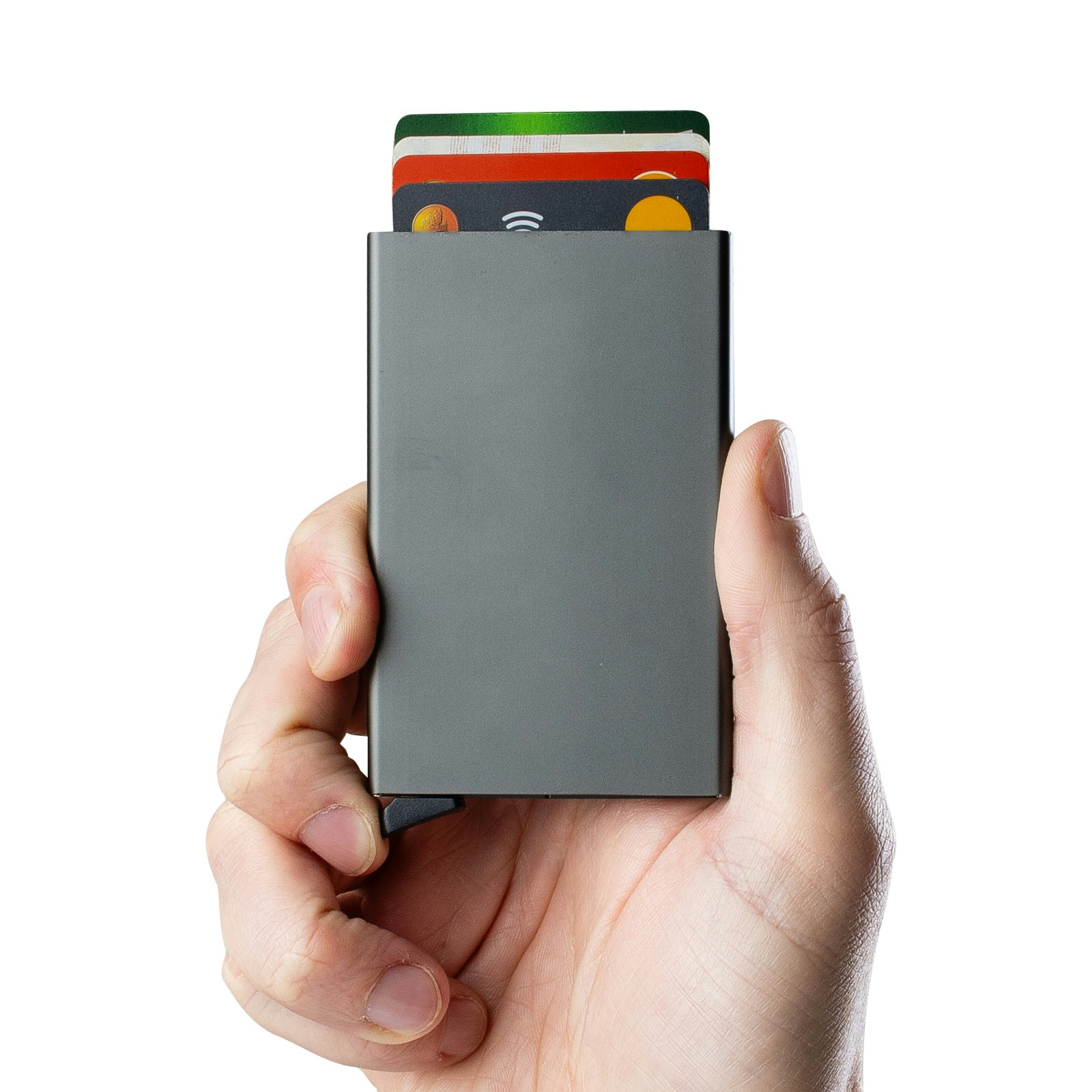 Single Aluminum Card Holder Green