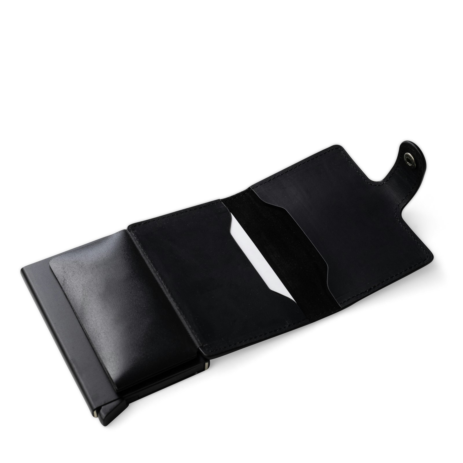 Card Holder Aluminum / Leather Black