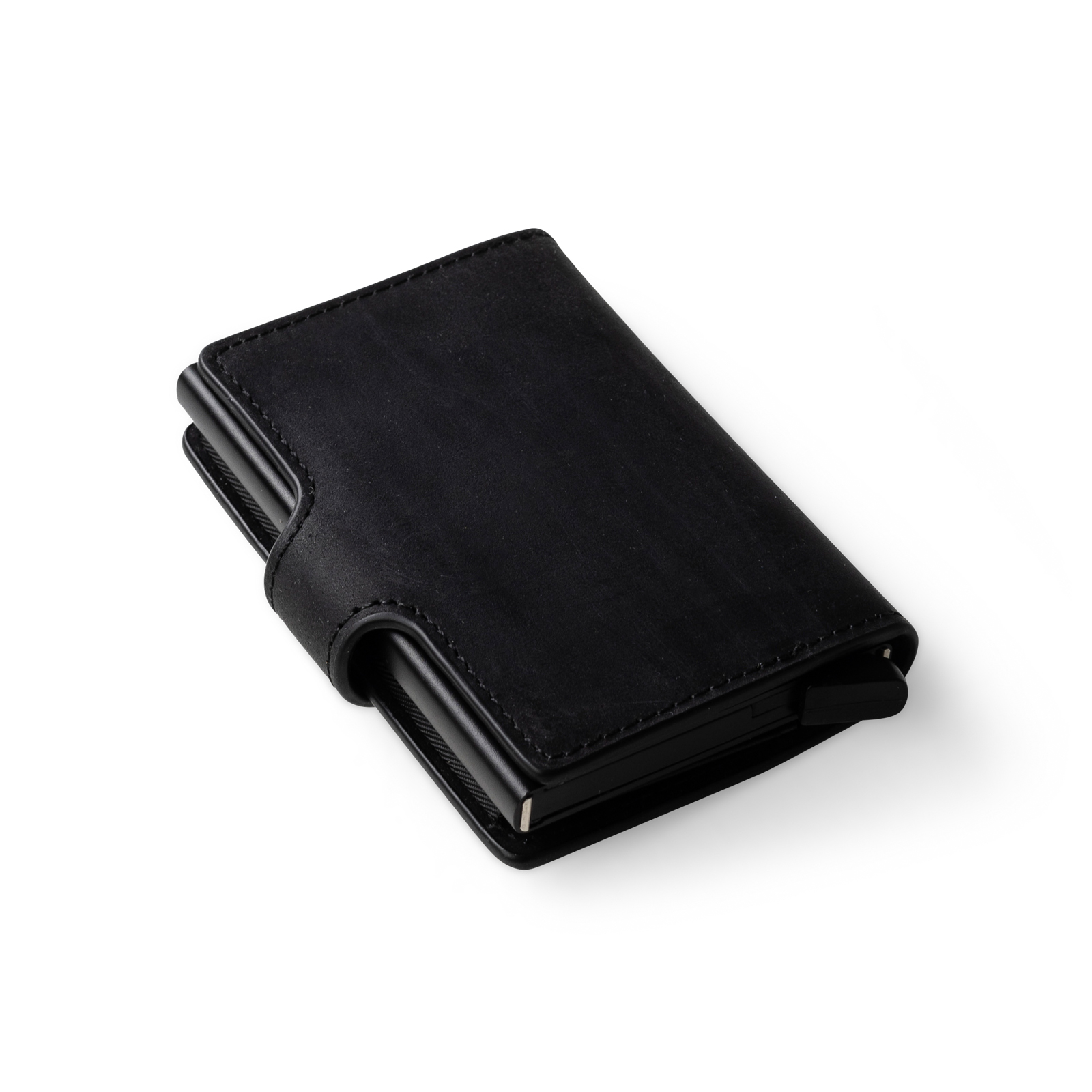 Card Holder Aluminum / Leather Black