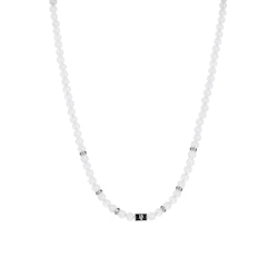 Gemstone necklace 6mm White