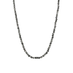 Gemstone necklace 6mm Grey