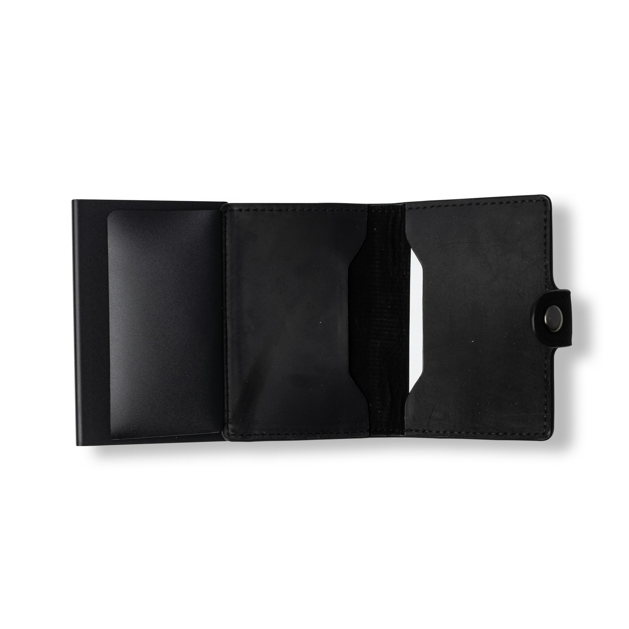 Korthållare Aluminium / Läder Svart