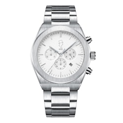 edd. Klocka Silver Vit