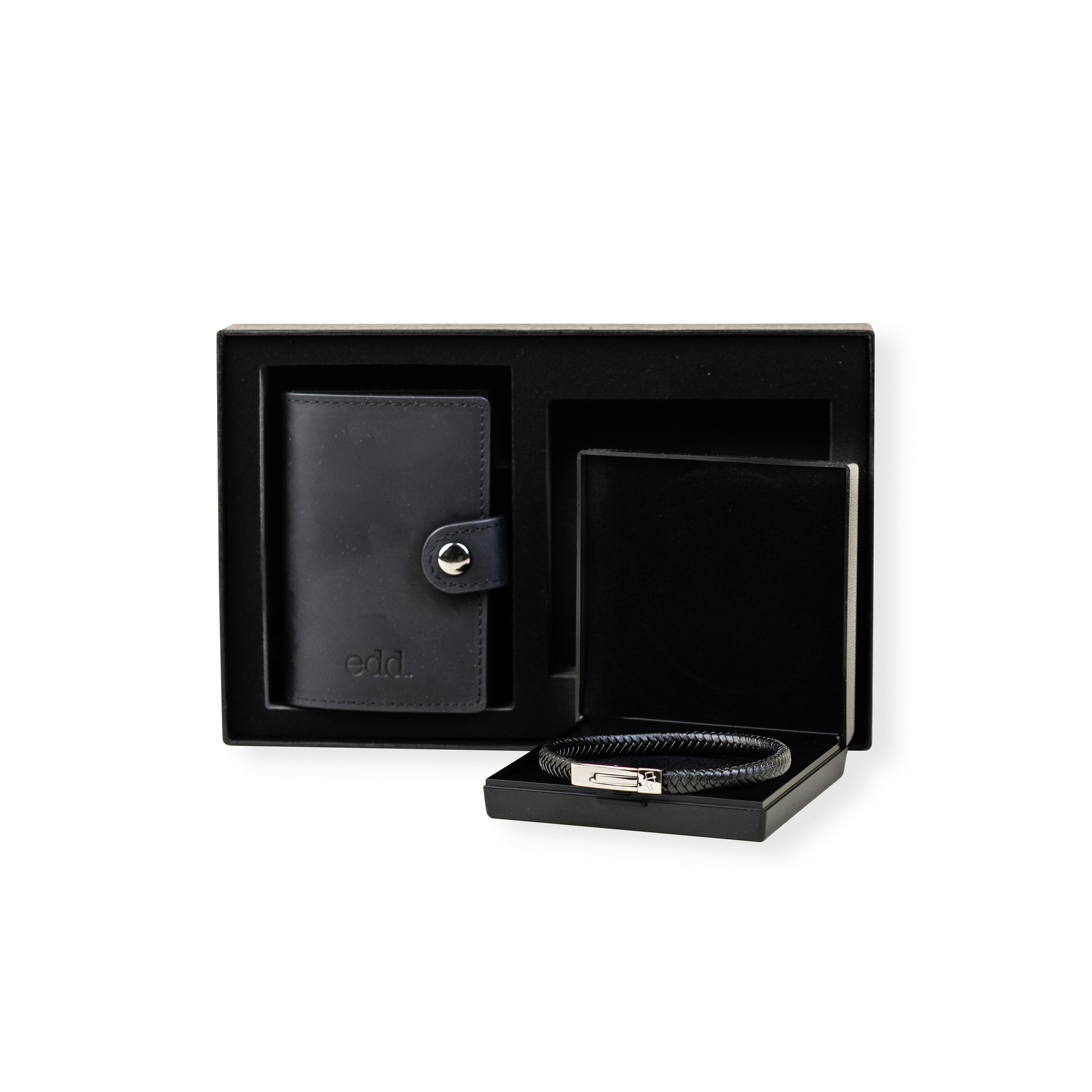 Presentbox Plånbok/Armband Svart