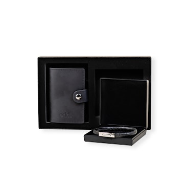 Presentbox Plånbok/Armband Svart