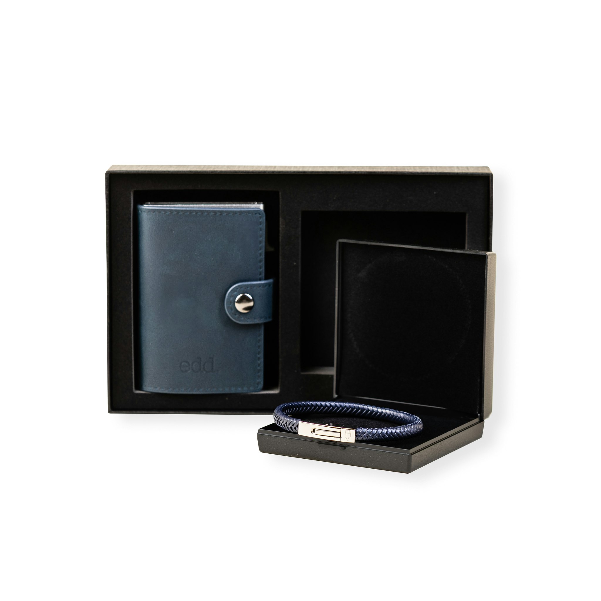 Presentbox Plånbok/Armband Navy