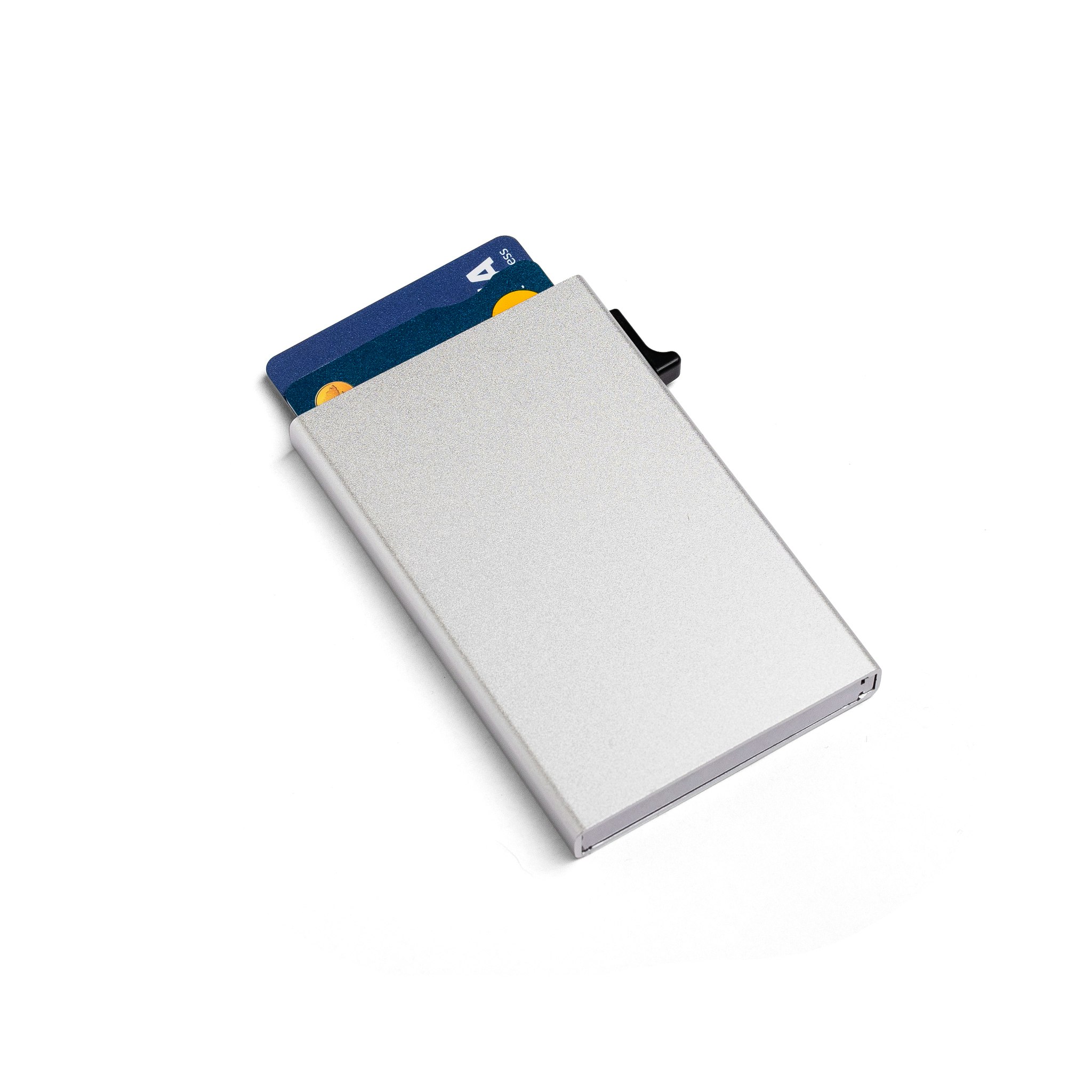 Singel Aluminium Korthållare Silver