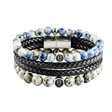 Mix & Match - Heaven 6mm - Dubbel Läder - Stone 8mm