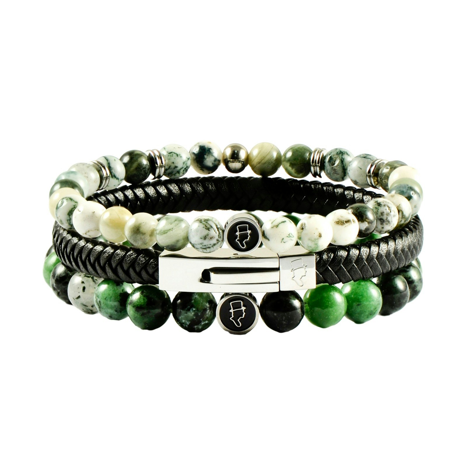 Mix & Match - Ice 6mm - Läder Svart - Forest 8mm