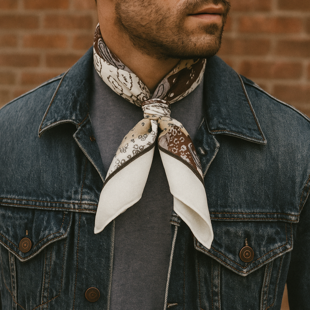 Bandana 48-Brun/Vit