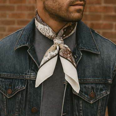 Bandana 48-Brun/Vit