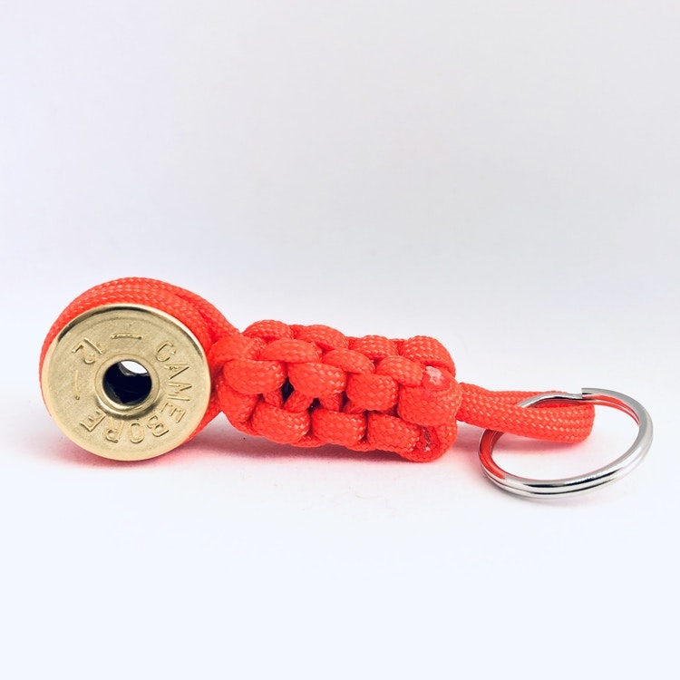 Nyckelring Lockvissla Kaliber 12 - Orange paracord