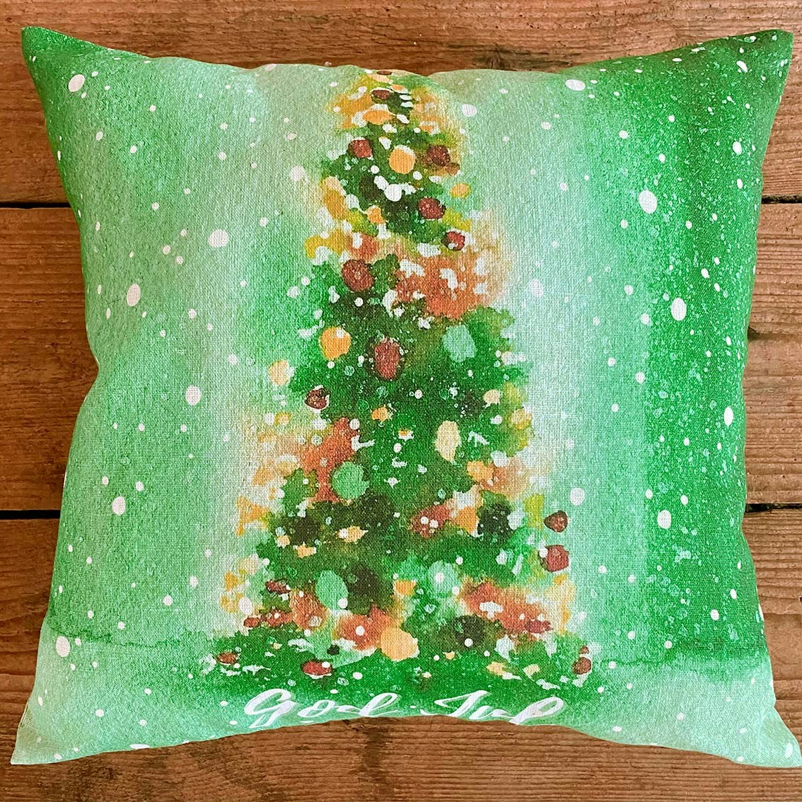 God Jul Green Pillowcase