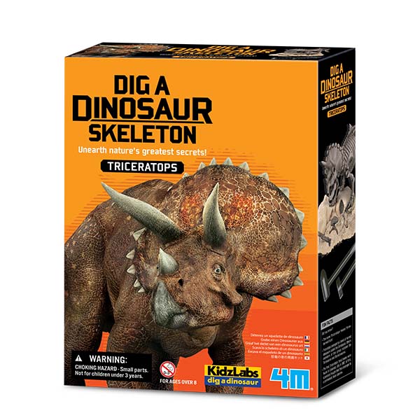 Gräv fram och bygg ihop ett dinosaurieskelett - Triceratops