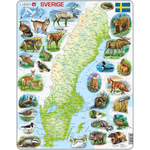 Karta Sverige 71 bitar Tillfällig slut