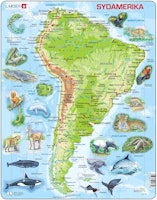 Karta Sydamerika 65 bitar Tillfälligt slut