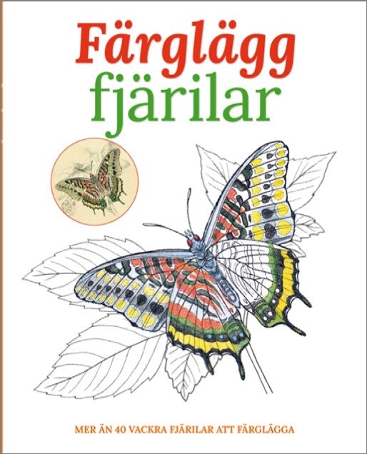 Färglägg fjärilar