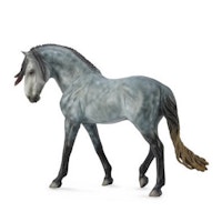 Deluxe 1:12 Andalusier hingst grå (Collecta)