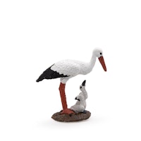 Vit stork med unge 7 cm (Papo)