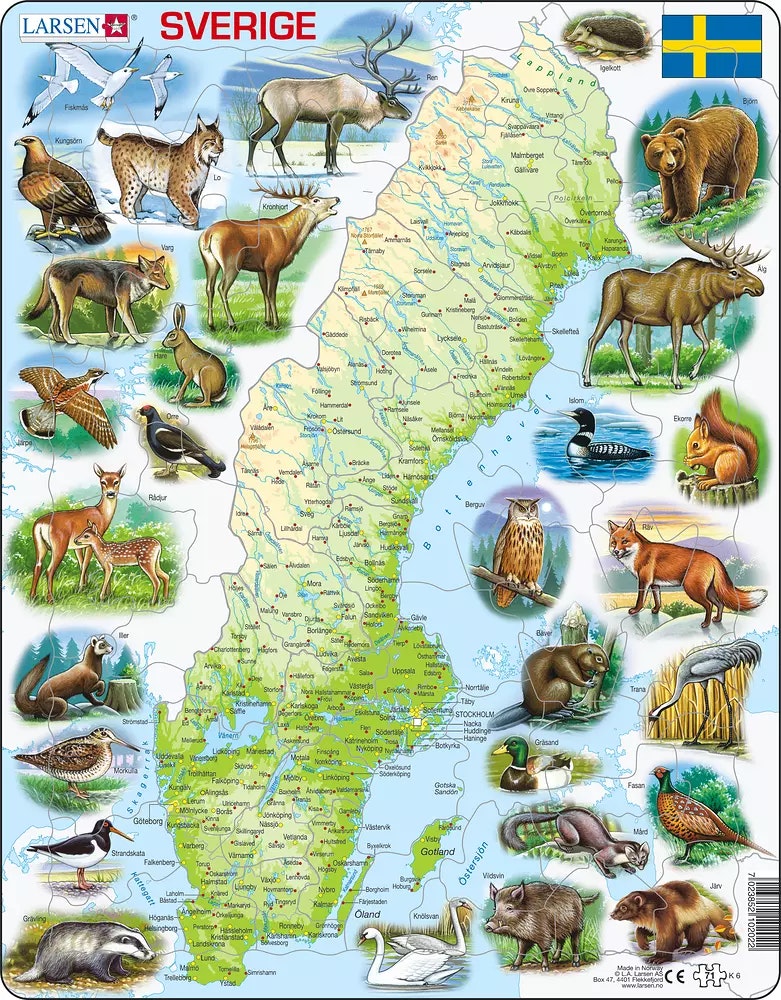 Karta Sverige 71 bitar