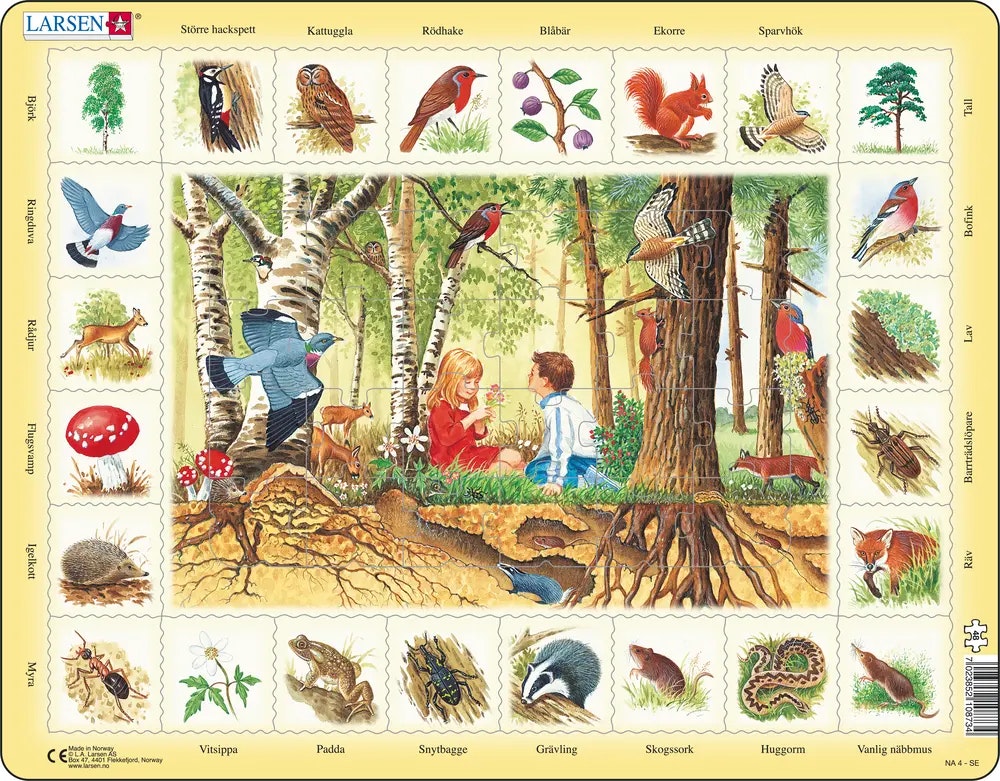 Pussel Natur Skogen, 48 bitar